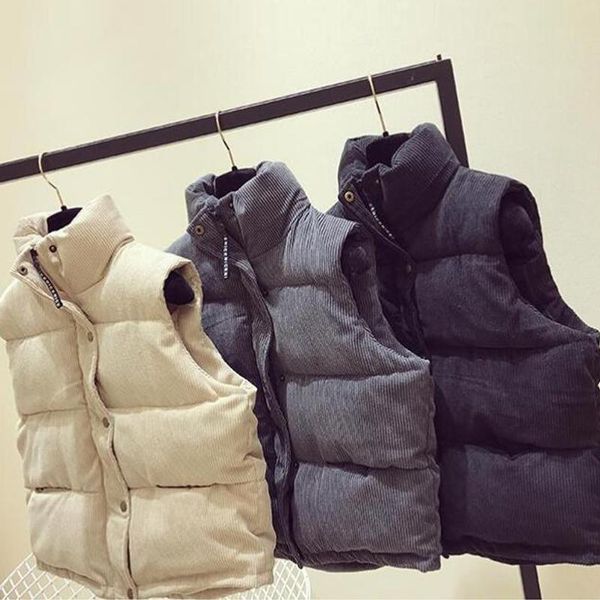 women's vests women quilted corduroy jacket mandarin collar sleeveless warm waistcoat winter 2021 black vest, Black;white
women's vests women quilted corduroy jacket mandarin collar sleeveless warm waistcoat winter 2021 black vest, Black;white