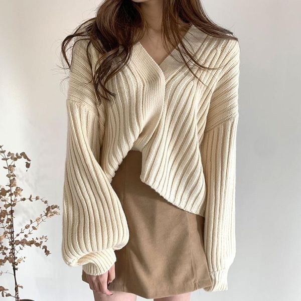 women's knits & tees korean chic early autumn gentle v-neck pit strip design single-breasted wild loose lantern sleeve sweater coat wom, White
women's knits & tees korean chic early autumn gentle v-neck pit strip design single-breasted wild loose lantern sleeve sweater coat wom, White