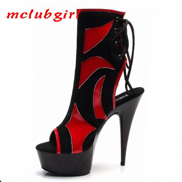 mclubgirl red women fish toe boots 15cm super high-heeled boots female models wearing low-barrel short black red boots. lyp 210507
mclubgirl red women fish toe boots 15cm super high-heeled boots female models wearing low-barrel short black red boots. lyp 210507