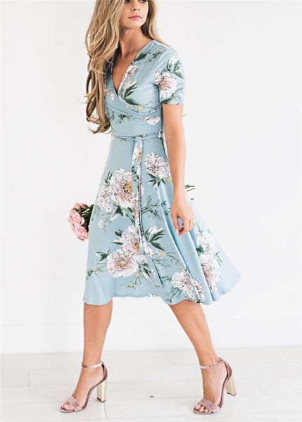 2018 womens floral long maxi dress v neck short sleeve evening vestido party summer beach sundress clothing, Black;gray
2018 womens floral long maxi dress v neck short sleeve evening vestido party summer beach sundress clothing, Black;gray