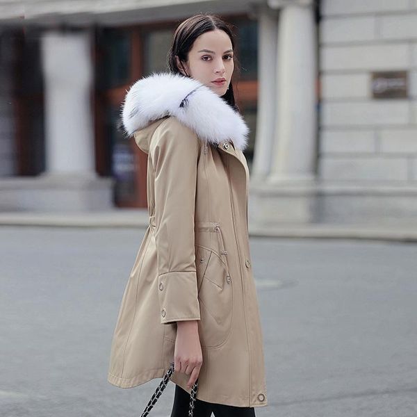 women's fur & faux parkas with hair women collar warm khaki mid-length rex liner costs winter 3xl 4xl drawstring pockets jackets, Black
women's fur & faux parkas with hair women collar warm khaki mid-length rex liner costs winter 3xl 4xl drawstring pockets jackets, Black