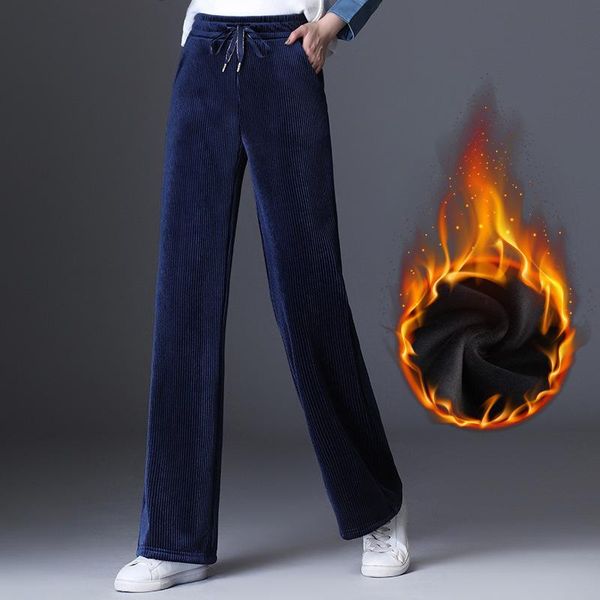 fleece thick corduroy wide leg pants straight loose casual warm flared trouser autumn winter high waist plus size women's & capris, Black;white
fleece thick corduroy wide leg pants straight loose casual warm flared trouser autumn winter high waist plus size women's & capris, Black;white