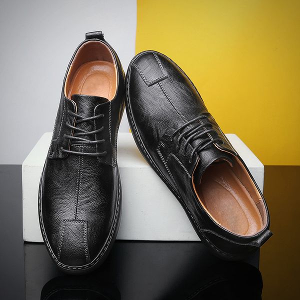 spring busins casual leather sho men's british low lace up formal single fashion black
spring busins casual leather sho men's british low lace up formal single fashion black