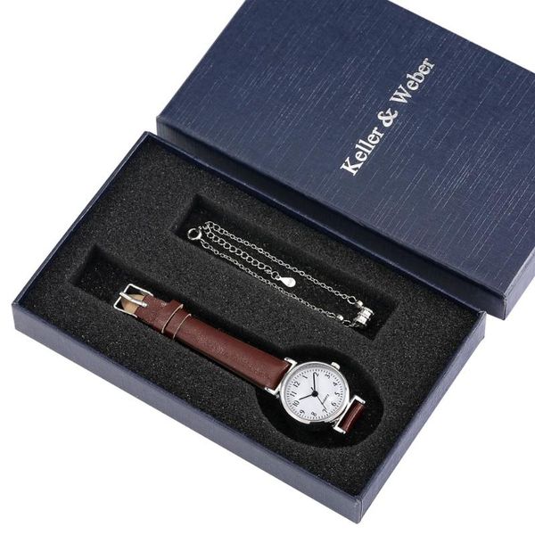 wristwatches business women quartz watch noble brown leather strap silver bracelet ladies christmas gifts set with box for mother, Slivery;brown
wristwatches business women quartz watch noble brown leather strap silver bracelet ladies christmas gifts set with box for mother, Slivery;brown
