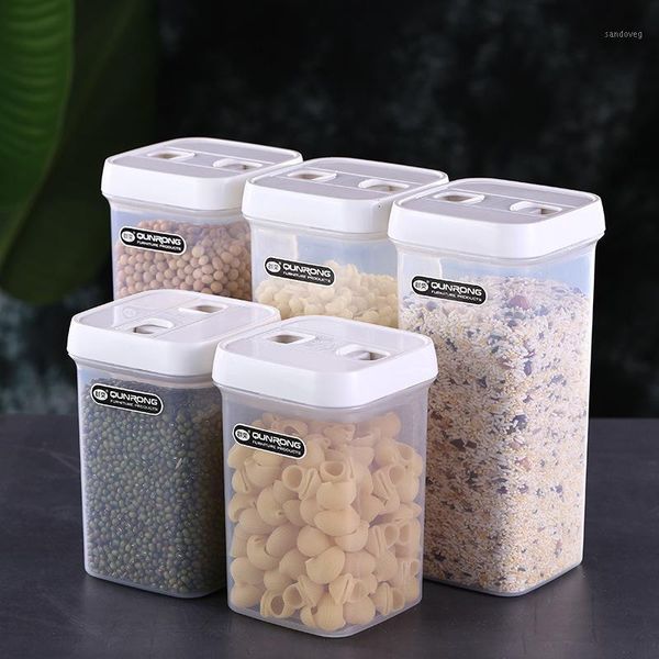 storage bottles & jars household grain food box transparent plastic container for kitchen
storage bottles & jars household grain food box transparent plastic container for kitchen