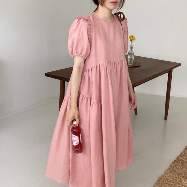 party dresses summer fashion temperament vestidos female round neck wooden ear stitching loose folds puff sleeve midi doll dress dk977, White;black
party dresses summer fashion temperament vestidos female round neck wooden ear stitching loose folds puff sleeve midi doll dress dk977, White;black