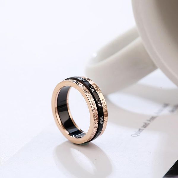 wedding rings classic design rotation calendar and date ring titanium steel rose color middle silver brand woman jewelry, Slivery;golden
wedding rings classic design rotation calendar and date ring titanium steel rose color middle silver brand woman jewelry, Slivery;golden