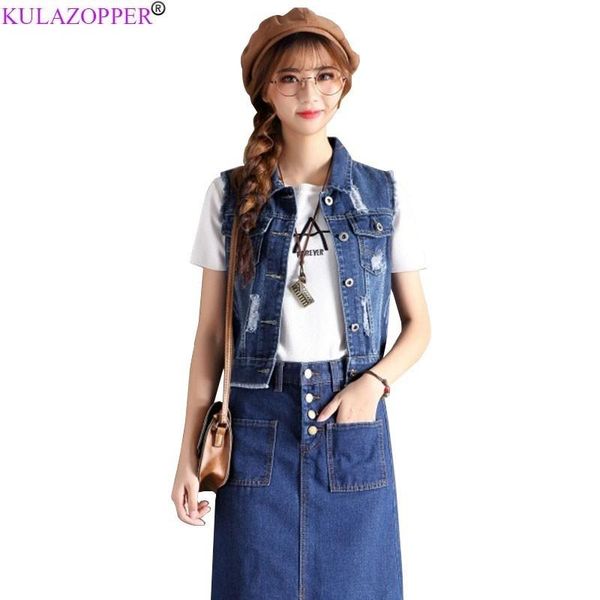 women's vests kulazopper spring autumn korean wild sleeveless denim vest female summer short thin jacket zs736, Black;white
women's vests kulazopper spring autumn korean wild sleeveless denim vest female summer short thin jacket zs736, Black;white