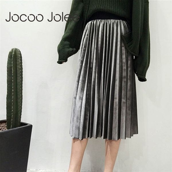 autumn women casual long metallic silver maxi pleated midi elastic high waist suede party skirt 210416, Black
autumn women casual long metallic silver maxi pleated midi elastic high waist suede party skirt 210416, Black