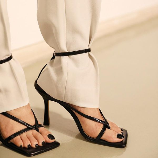sandals 2022 ankle strap women summer fashion brand thin high heels gladiator sandal shoes narrow band party dress pump, Black
sandals 2022 ankle strap women summer fashion brand thin high heels gladiator sandal shoes narrow band party dress pump, Black