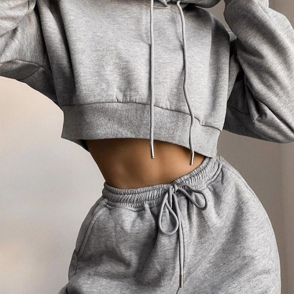 running sets autumn winter women's tracksuit solid hoodie sweatshirt two piece woman set crop and pants sport jogger suit female clothi, Black;blue
running sets autumn winter women's tracksuit solid hoodie sweatshirt two piece woman set crop and pants sport jogger suit female clothi, Black;blue