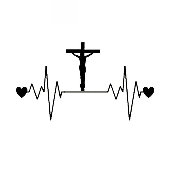 jesus cross heartbeat lifeline fashion applique car window decoration personality pvc waterproof applique black/white, 20cm*11cm
jesus cross heartbeat lifeline fashion applique car window decoration personality pvc waterproof applique black/white, 20cm*11cm