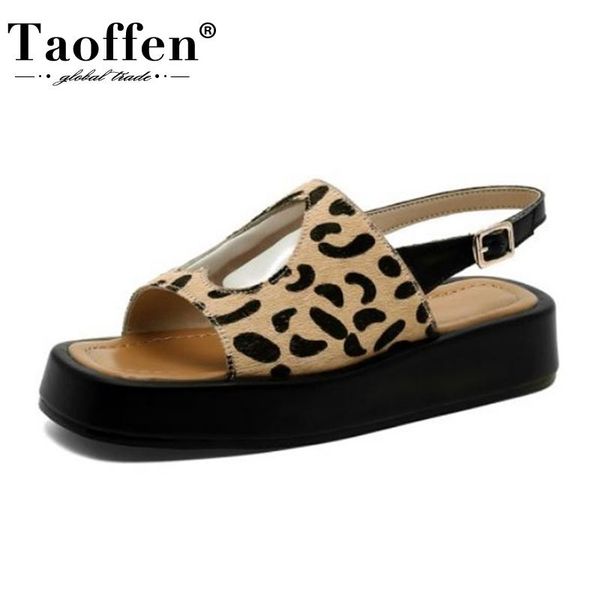sandals taoffen 2021 women real leather buckle strap leopard stylish thick bottom fashion ladies footwear size 34-39, Black
sandals taoffen 2021 women real leather buckle strap leopard stylish thick bottom fashion ladies footwear size 34-39, Black