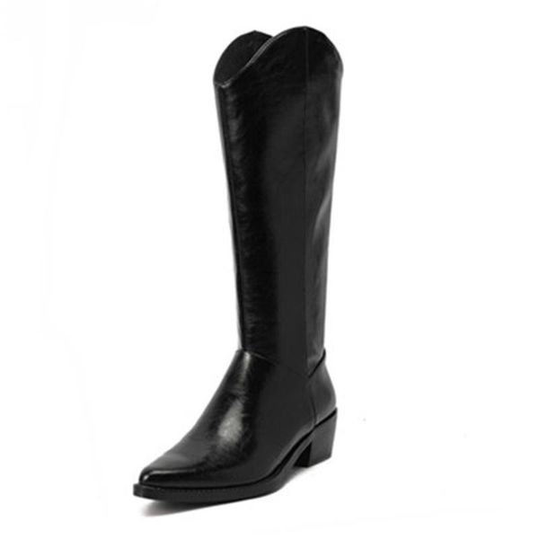 boots memunia big size 43 genuine leather shoes women cowboy western pointed toe zip thick heel knee high woman gqir, Black
boots memunia big size 43 genuine leather shoes women cowboy western pointed toe zip thick heel knee high woman gqir, Black