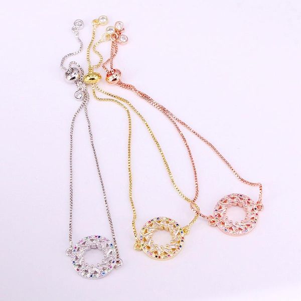 link, chain 6pcs, rainbow bracelets cz micro pave circle link crystal fashion statement jewelry, Black
link, chain 6pcs, rainbow bracelets cz micro pave circle link crystal fashion statement jewelry, Black