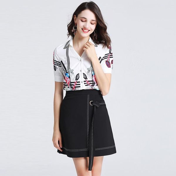 pretty 2 pieces women sets fashion short sleeve turn-down collar shirts +short skirts slim suits women's two piece pants, White
pretty 2 pieces women sets fashion short sleeve turn-down collar shirts +short skirts slim suits women's two piece pants, White