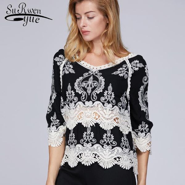 fashion women blouses 2021 autumn and winter casual hollow lace ladies blouse shirt black female blusa feminina 0103 45 women's & shirt, White
fashion women blouses 2021 autumn and winter casual hollow lace ladies blouse shirt black female blusa feminina 0103 45 women's & shirt, White