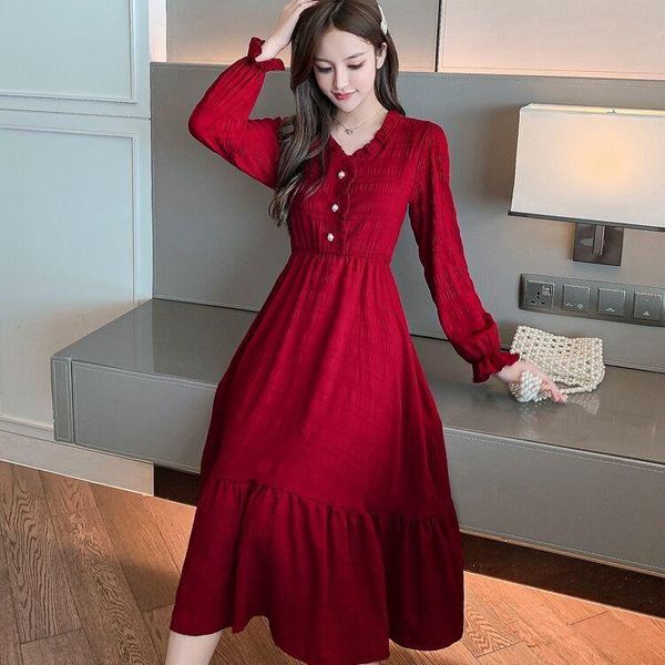 women dresses red dress autumn winter long sleeve vestido de mujer casual, Black;gray
women dresses red dress autumn winter long sleeve vestido de mujer casual, Black;gray