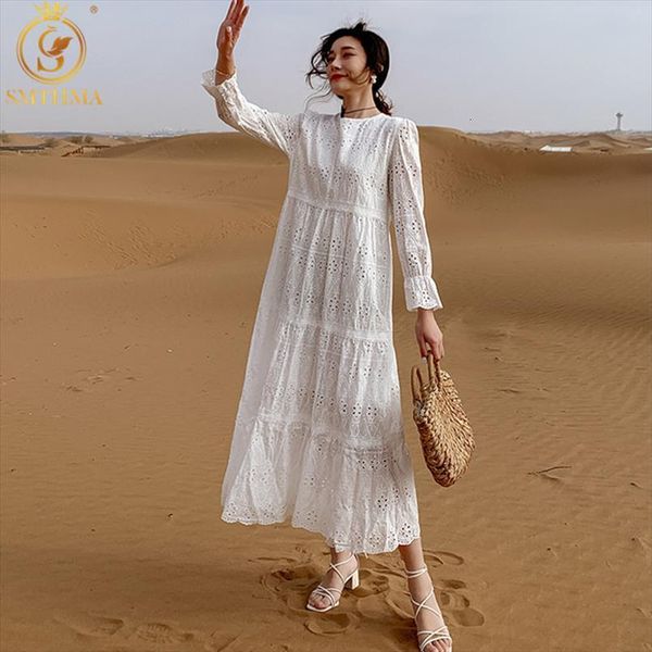 autumn elegant hollow out women dress embroidery casual loose white long female full sleeve lace holiday vestidos, Black;gray
autumn elegant hollow out women dress embroidery casual loose white long female full sleeve lace holiday vestidos, Black;gray