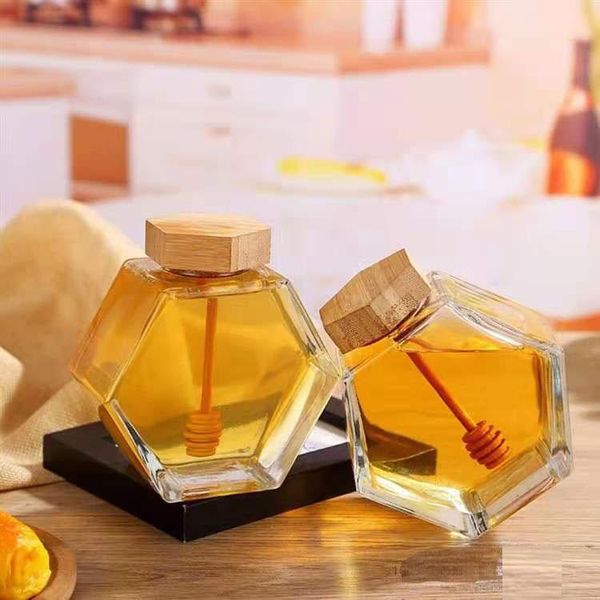 storage bottles & jars 100ml/380ml hexagonal glass honey bottle with wooden stirring jar covers for wedding party gifts
storage bottles & jars 100ml/380ml hexagonal glass honey bottle with wooden stirring jar covers for wedding party gifts