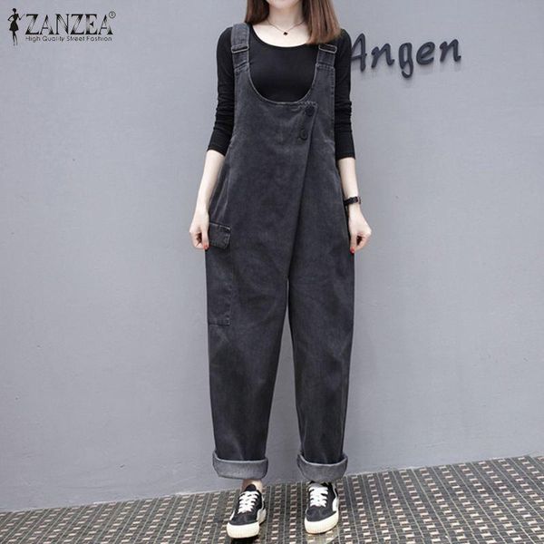 women's jumpsuits & rompers 2021 summer straps long zanzea women solid loose turnip vintage casual denim blue overalls female harem pan, Black;white
women's jumpsuits & rompers 2021 summer straps long zanzea women solid loose turnip vintage casual denim blue overalls female harem pan, Black;white