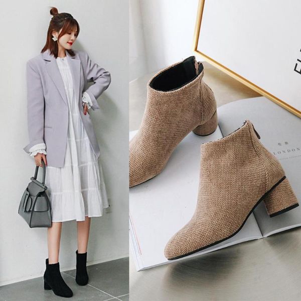 boots women flock leather ankle square low heel zipper short round toe comfortable faux fur plush winter shoes woman, Black
boots women flock leather ankle square low heel zipper short round toe comfortable faux fur plush winter shoes woman, Black