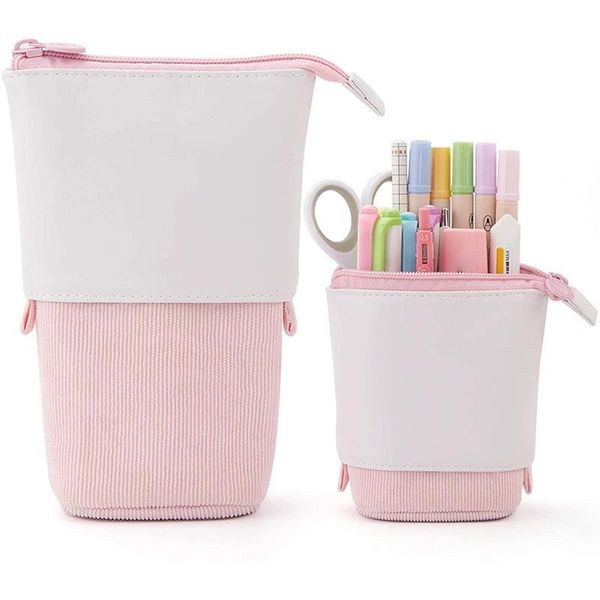 storage bags creative retractable pencil case school stationery bag standing holder or college office
storage bags creative retractable pencil case school stationery bag standing holder or college office