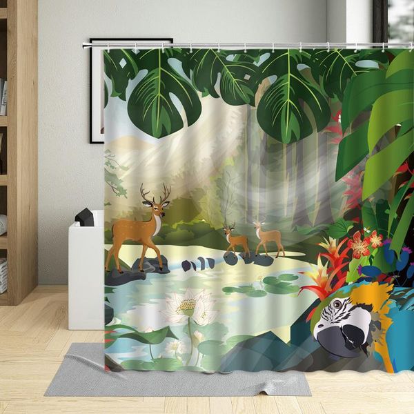 shower curtains cartoons animal fantasy green forest floral plant waterproof bathroom lotus leaf deer set with hooks
shower curtains cartoons animal fantasy green forest floral plant waterproof bathroom lotus leaf deer set with hooks