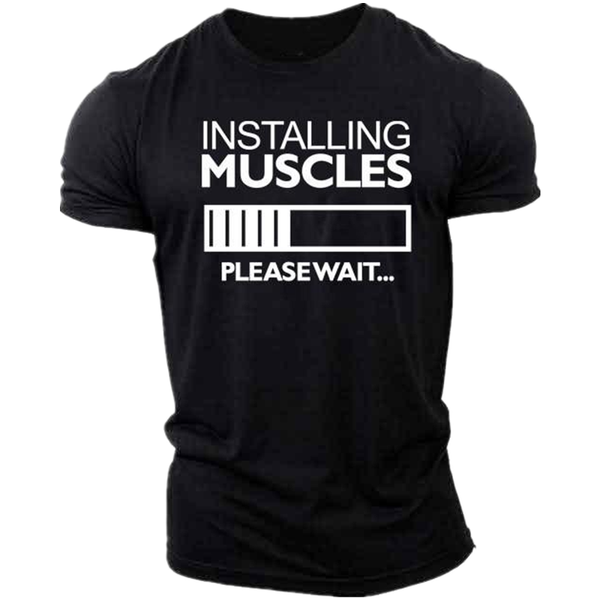 women's t-shirt installing muscles please wait loading bar 3d printing clothes o-neck summer short sleeve breathable, White
women's t-shirt installing muscles please wait loading bar 3d printing clothes o-neck summer short sleeve breathable, White