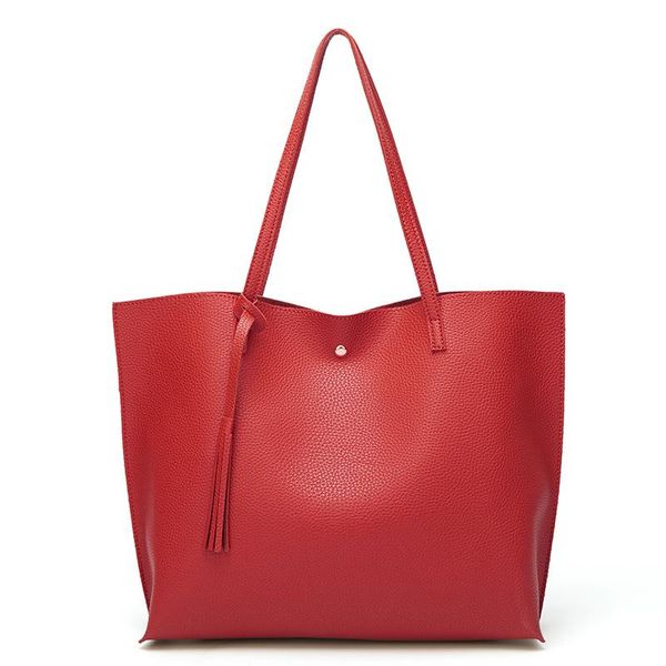 fashion female bag korean version of tassel large capacity shoulder simple solid color cross body
fashion female bag korean version of tassel large capacity shoulder simple solid color cross body