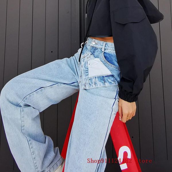 autumn 2021 fashion street style personalized double side button high waist straight tube wide leg versatile jeans for women women's, Blue
autumn 2021 fashion street style personalized double side button high waist straight tube wide leg versatile jeans for women women's, Blue