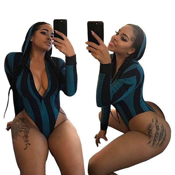 women's jumpsuits & rompers fashion 2021 summer women deep v neck striped bodysuit skinny long sleeve slim bandage bodycon short jumpsu, Black;white
women's jumpsuits & rompers fashion 2021 summer women deep v neck striped bodysuit skinny long sleeve slim bandage bodycon short jumpsu, Black;white