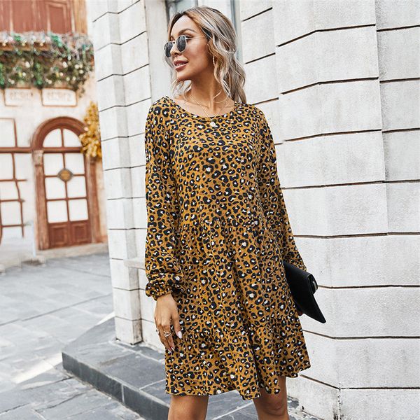 autumn winter leopard cotton women 2020 new o neck loose office lady full sleeve dress female casual, Black;gray
autumn winter leopard cotton women 2020 new o neck loose office lady full sleeve dress female casual, Black;gray