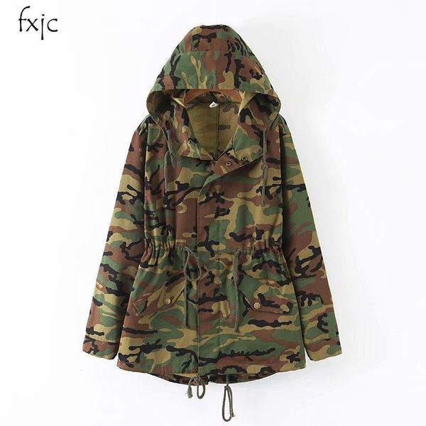 women's jackets winter long zipper camouflage long-sleeved hooded coat loose casual personality waist print warm jacket female, Black;brown
women's jackets winter long zipper camouflage long-sleeved hooded coat loose casual personality waist print warm jacket female, Black;brown