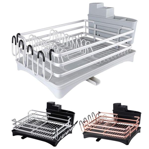 dish drying rack, compact rustproof rack and drainboard set, drainer with adjustable swivel spout kitchen storage & organization
dish drying rack, compact rustproof rack and drainboard set, drainer with adjustable swivel spout kitchen storage & organization