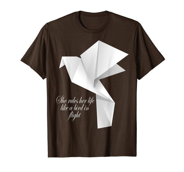 she rules her life like a bird in flight t-shirt, White;black