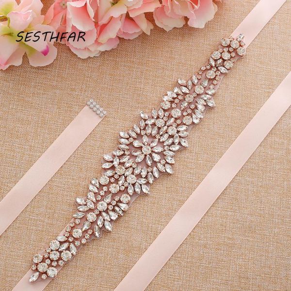 wedding sashes sesthfar beaded belt rose gold crystal bridal style rhinestones sash for accessories, White
wedding sashes sesthfar beaded belt rose gold crystal bridal style rhinestones sash for accessories, White