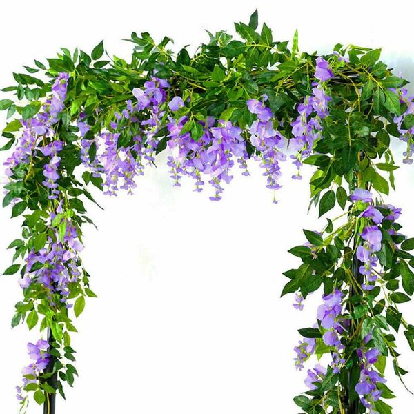 decorative flowers & wreaths 2m artificial wisteria vine garland plant foliage home garden party wedding decoration
decorative flowers & wreaths 2m artificial wisteria vine garland plant foliage home garden party wedding decoration