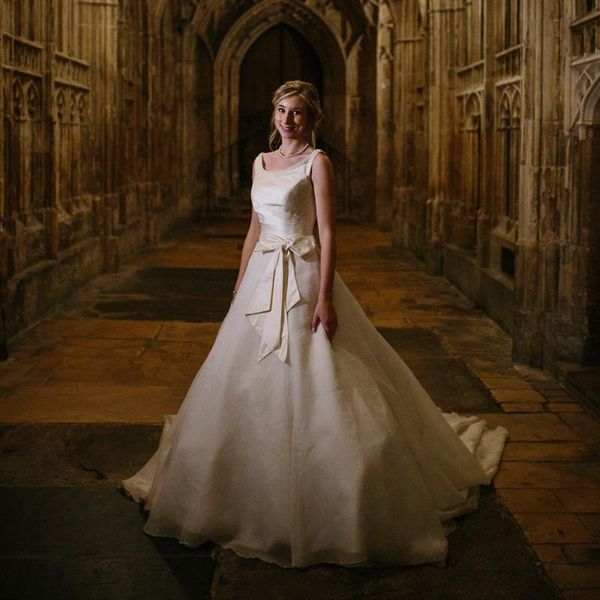 other wedding dresses cathedral satin scoop neck bridal gowns custom made plus size sleeveless ribbon bowknot ruched pearls open back dress, White
other wedding dresses cathedral satin scoop neck bridal gowns custom made plus size sleeveless ribbon bowknot ruched pearls open back dress, White