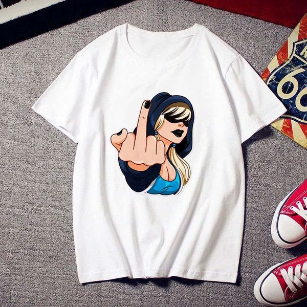 women's t-shirt female graphics clothes personality girl printed t shirt harajuku tshirt summer fashion short sleeve o-neck, White
women's t-shirt female graphics clothes personality girl printed t shirt harajuku tshirt summer fashion short sleeve o-neck, White