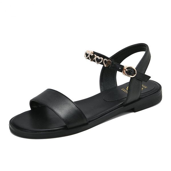 sandals 2021 arrive women solid colors genuine leather footwear buckle summer casual shoes ladies flat size 41 42 43, Black
sandals 2021 arrive women solid colors genuine leather footwear buckle summer casual shoes ladies flat size 41 42 43, Black