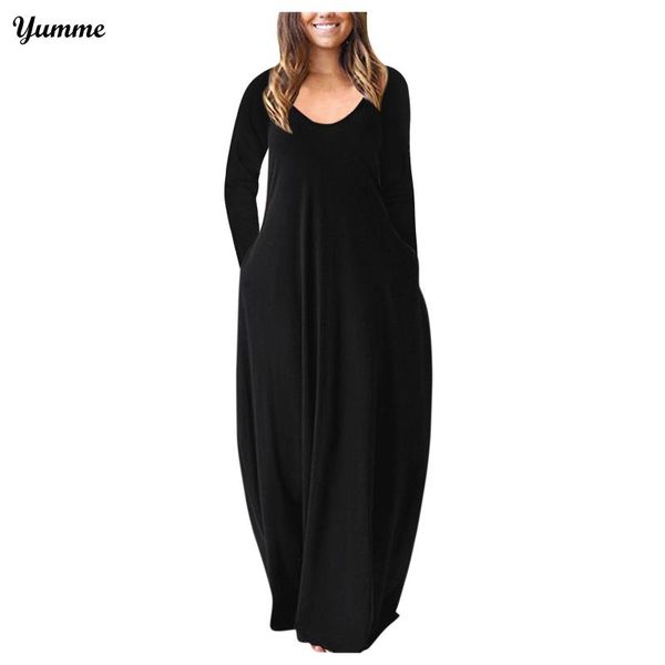 casual dresses long sleeve solid color maxi dress fashion women elegant vintage plus size with pocket party vestido robe femme #lr4, Black;gray
casual dresses long sleeve solid color maxi dress fashion women elegant vintage plus size with pocket party vestido robe femme #lr4, Black;gray