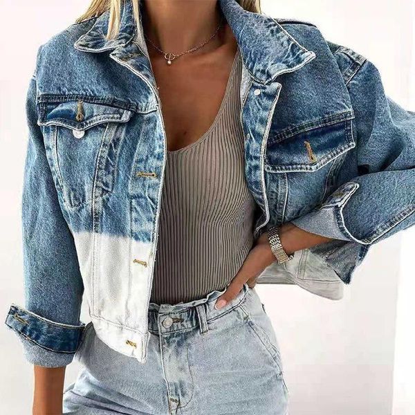 women's jackets women denim jacket patchwork casual coat single breasted turn down collar long sleeve autumn 2021 office female outerwe, Black;brown
women's jackets women denim jacket patchwork casual coat single breasted turn down collar long sleeve autumn 2021 office female outerwe, Black;brown