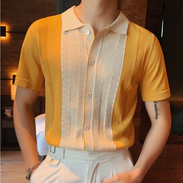men's t-shirts polo camisa hombre short sleeve knitted contrast color breathable slim ice print men summer s t0lr, White;black
men's t-shirts polo camisa hombre short sleeve knitted contrast color breathable slim ice print men summer s t0lr, White;black