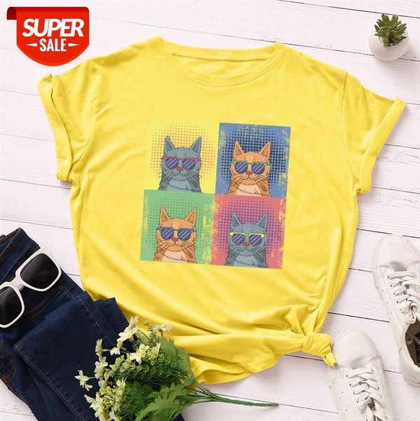 spot european and american women's loose round neck short-sleeved cotton t-shirt creative spoof cat #rx9o, White
spot european and american women's loose round neck short-sleeved cotton t-shirt creative spoof cat #rx9o, White