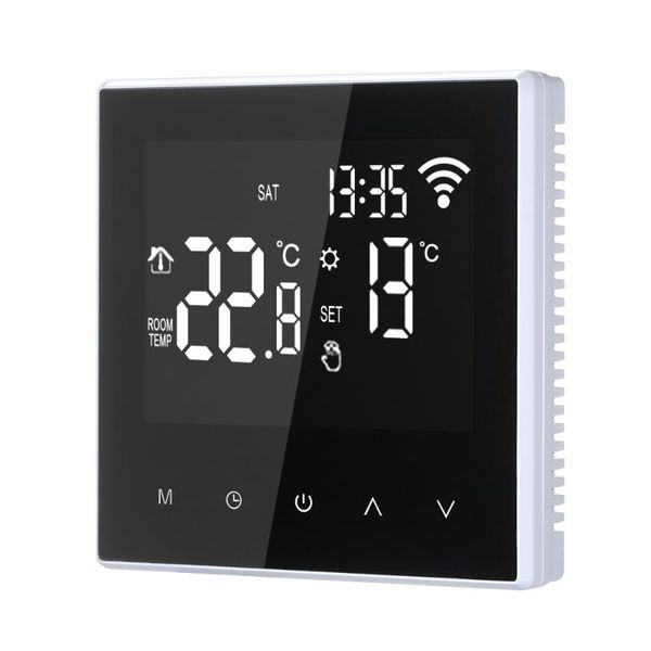 smart home control wi-fi thermostat digital temperature controller app programmable electric underfloor heating with large lcd screen
smart home control wi-fi thermostat digital temperature controller app programmable electric underfloor heating with large lcd screen