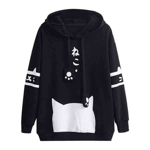 vogue sweatshirt women plus size womens casual long sleeve coat cat print pocket hoodie boys outwear korean sweatshirts 6&2 women's hoo, Black
vogue sweatshirt women plus size womens casual long sleeve coat cat print pocket hoodie boys outwear korean sweatshirts 6&2 women's hoo, Black