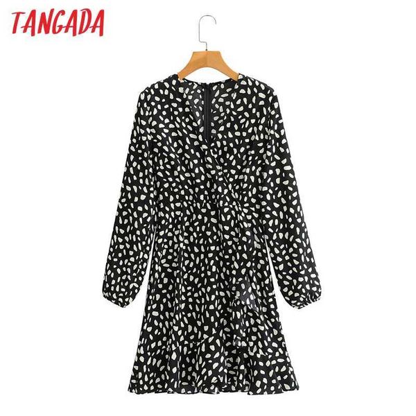 tangada fashion women dots print dress v neck spring arrival long sleeve ladies mini dress vestidos 1f32 210609, Black;gray
tangada fashion women dots print dress v neck spring arrival long sleeve ladies mini dress vestidos 1f32 210609, Black;gray