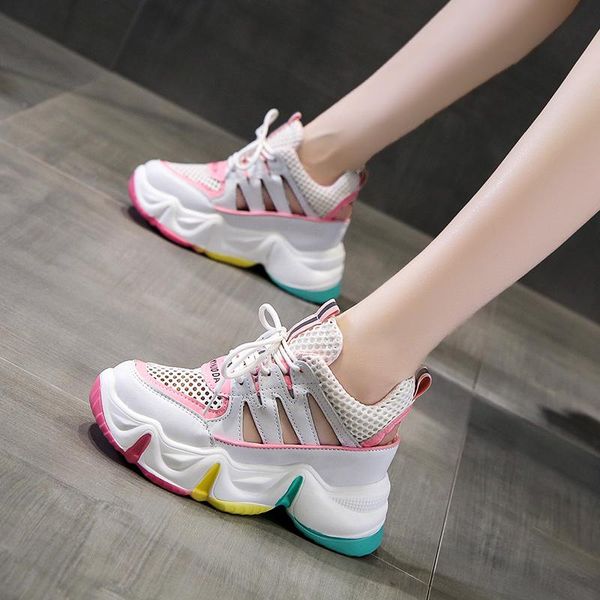 summer sandals women sneakers mesh casual platform trainers shoes 8cm heels female rainbow cutout slippers, Black
summer sandals women sneakers mesh casual platform trainers shoes 8cm heels female rainbow cutout slippers, Black