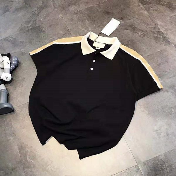 high version 2021 spring summer new reflective ribbon polo thread collar casual men's and women's short sleeves, White
high version 2021 spring summer new reflective ribbon polo thread collar casual men's and women's short sleeves, White